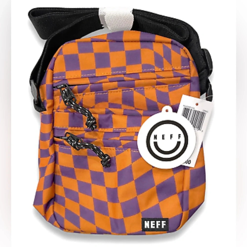 Neff Momentum Crossbody  Bag Orange / Purple / Black bag width 8 in NWT